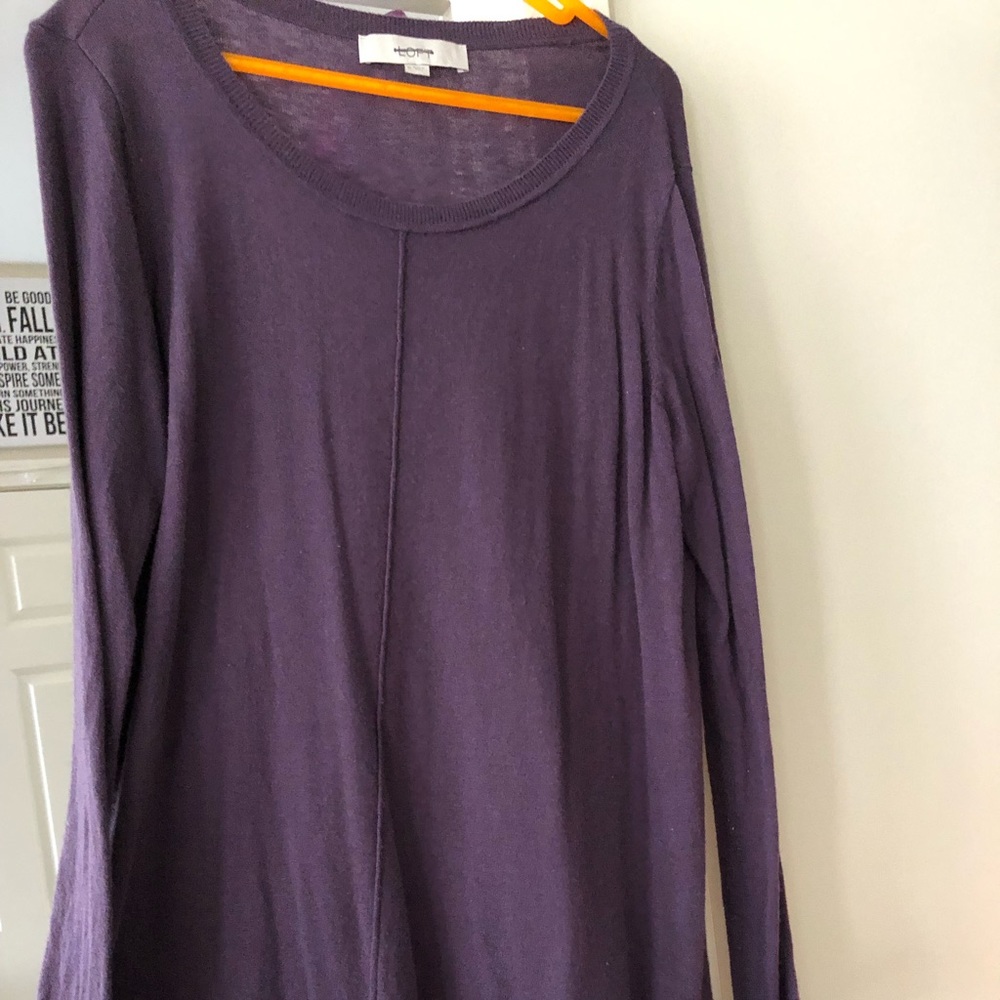 Pre owned condition purple long sweater
